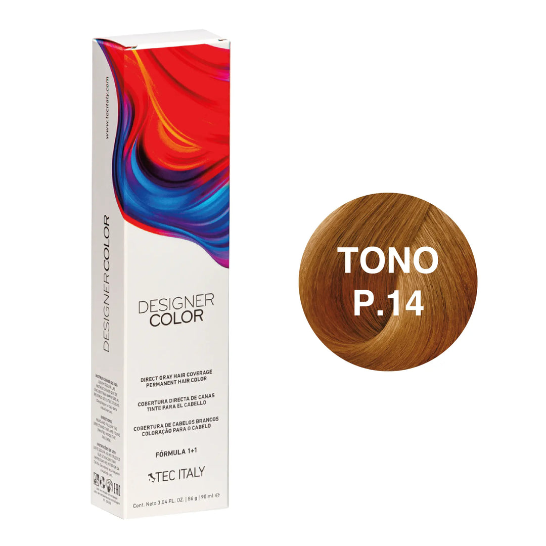 Tinte Tec Italy Designer Color P.14 Rubio Cenizo Cobrizo Tec Italy