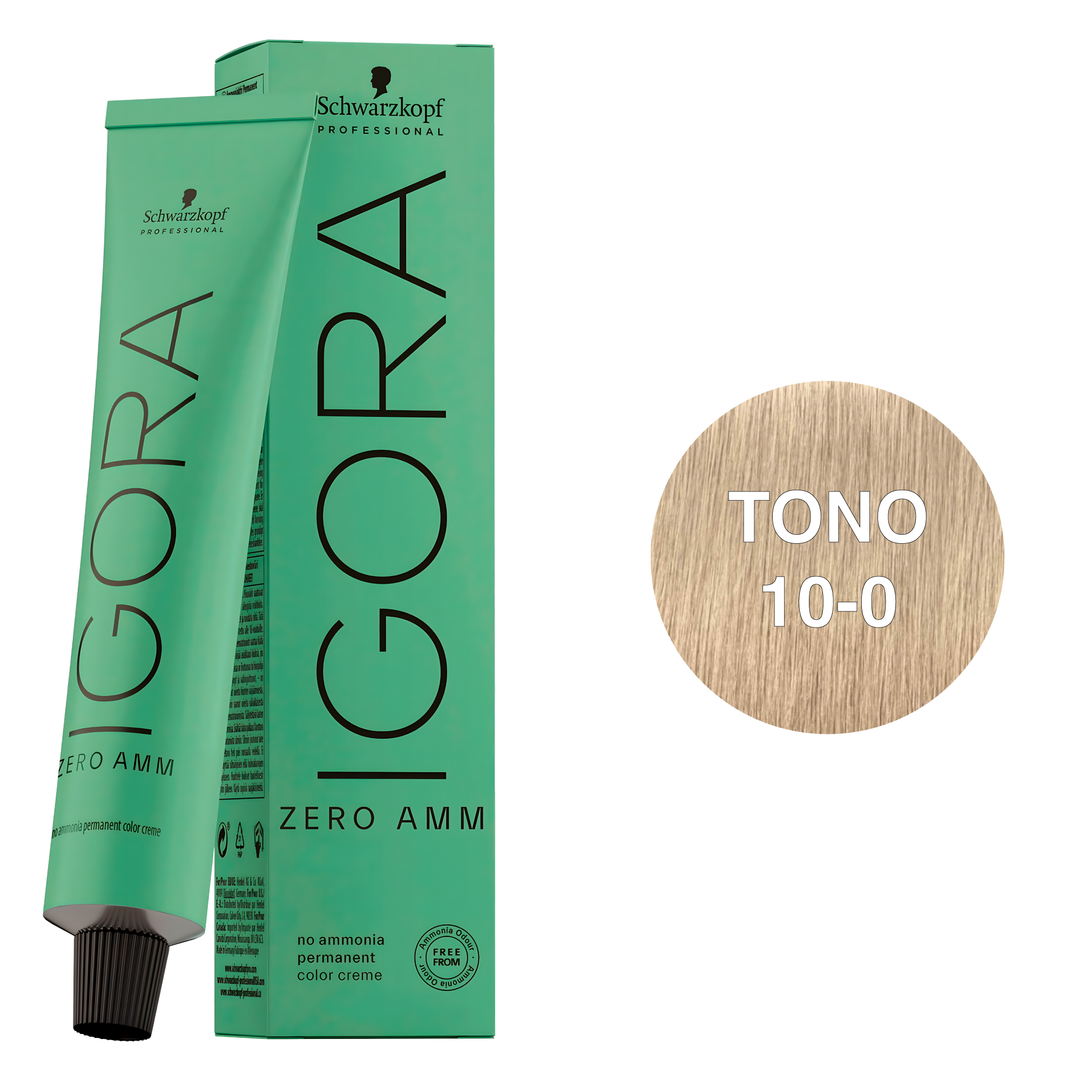 Igora Zero AMM Tinte Permanente 10-0 Rubio Platino Natural 60ml