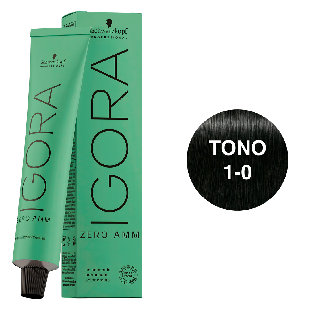 Igora Zero AMM Tinte Permanente 1-0 Negro Natural 60ml
