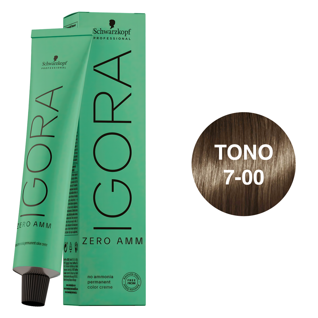 Igora Zero AMM Tinte Permanente 7-00 Rubio Medio Natural Intenso 60ml