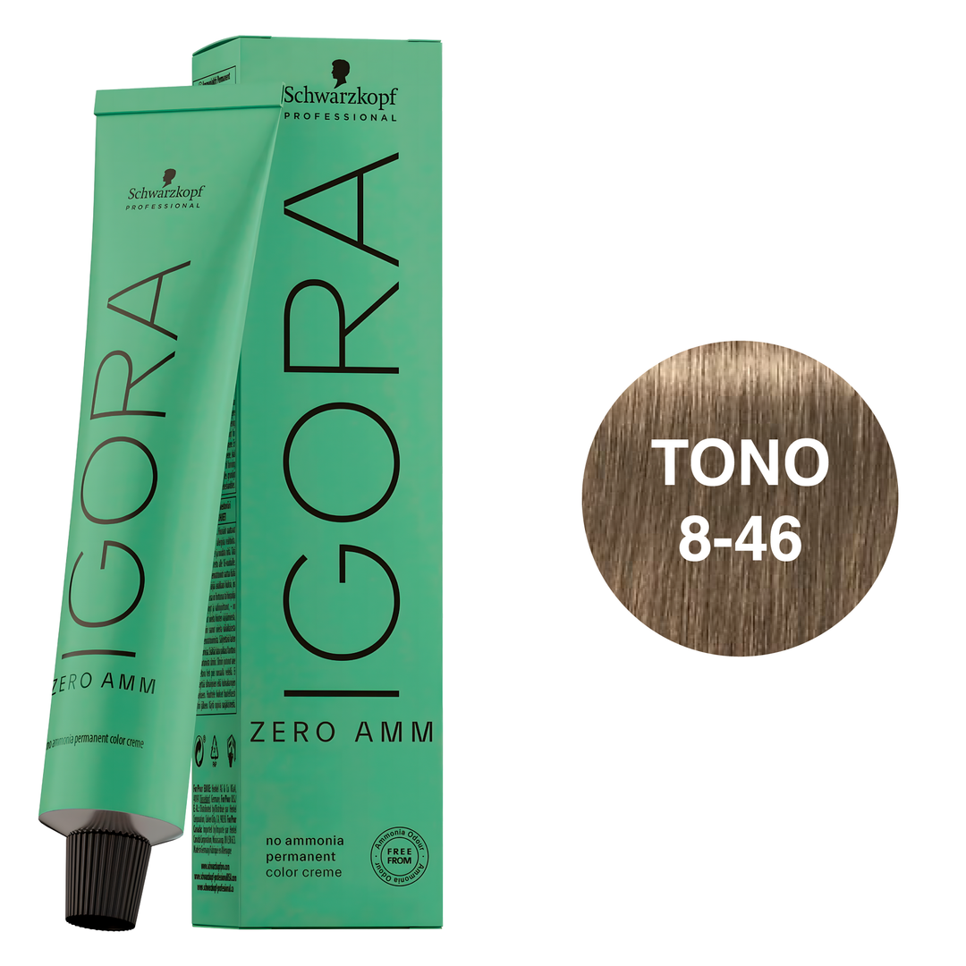 Igora Zero AMM Tinte Permanente 8-46 Rubio Claro Beige Chocolate 60ml