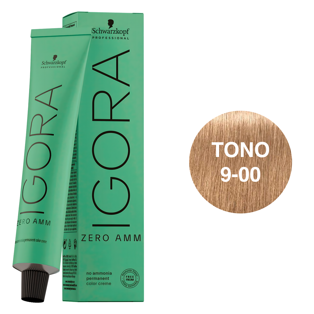 Igora Zero AMM Tinte Permanente 9-00 Rubio Muy Claro Natural Intenso 60ml