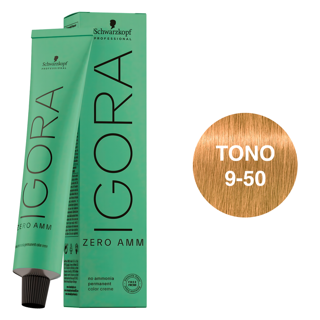 Igora Zero AMM Tinte Permanente Rubio Muy Claro Dorado Natural 9-50 60ml