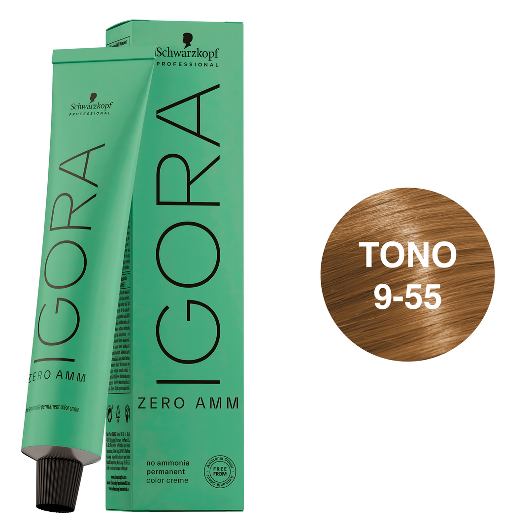 Igora Zero AMM Tinte Permanente 9-55 Rubio Muy Claro Dorado Intenso 60ml