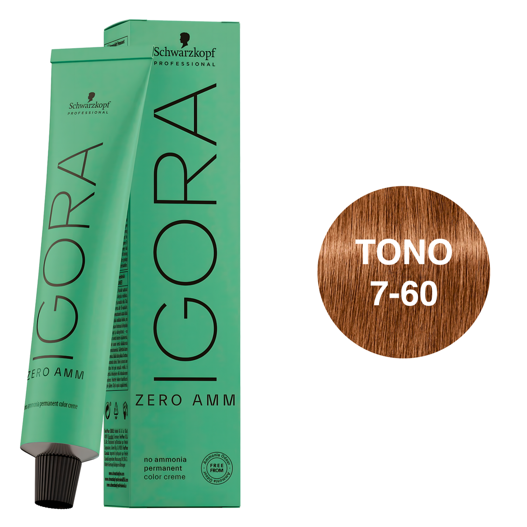 Igora Zero AMM Tinte Permanente Rubio Medio Chocolate Natural 7-60 60ml