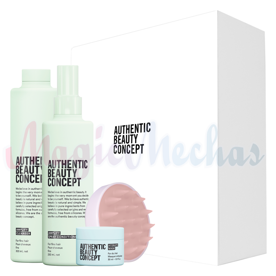 Kit Authentic Beauty Concept Amplify Shampoo + Acondicionador Spray + Obsequio. Authentic Beauty Concept