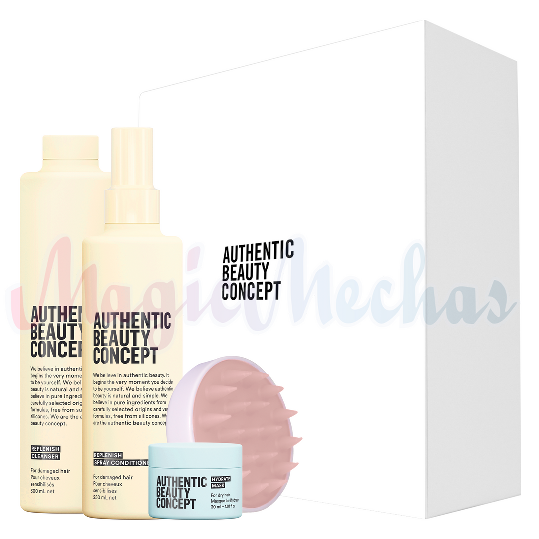 Kit Authentic Beauty Concept Replenish Shampoo + Acondicionador spray + Obsequio. Authentic Beauty Concept