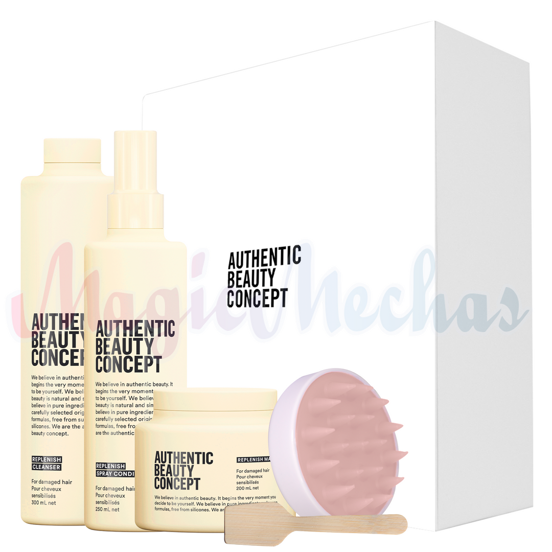 Kit Authentic Beauty Concept Replenish Shampoo + Acondicionador Spray + Mascarilla + Obsequio. Authentic Beauty Concept