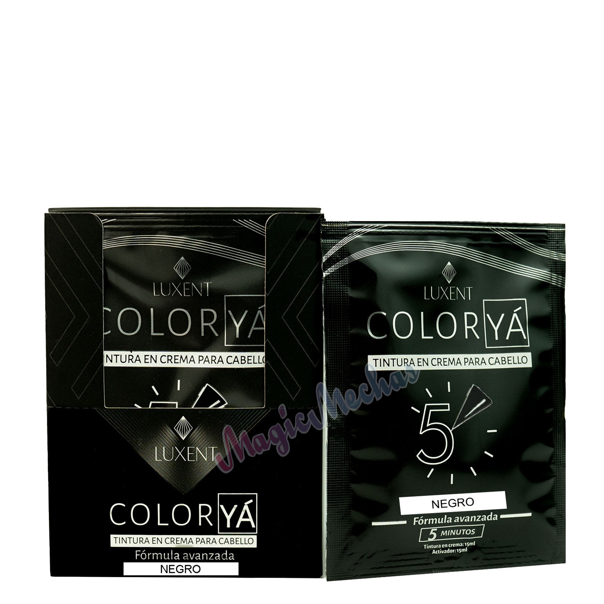 Luxent ColorYa Tintura En Crema Negro Sachet 15ml - Magic Mechas