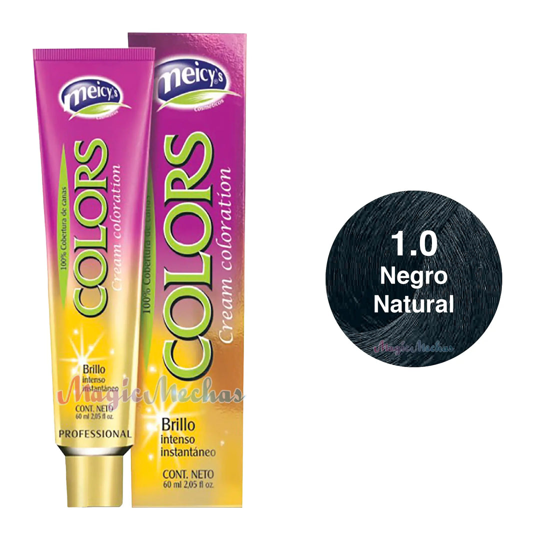Meicys Tinte Colors Permanente 1.0 Negro Natural 60mL Meicys