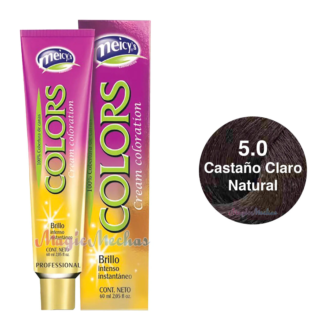 Meicys Tinte Colors Permanente Colors 5.0 Castaño Claro Natural 60mL Meicys