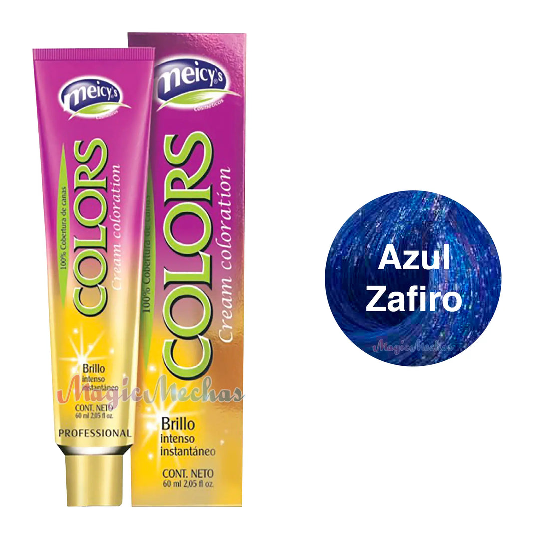 Meicys Tinte Colors Permanente Fantasia Azul Zafiro 60mL Meicys