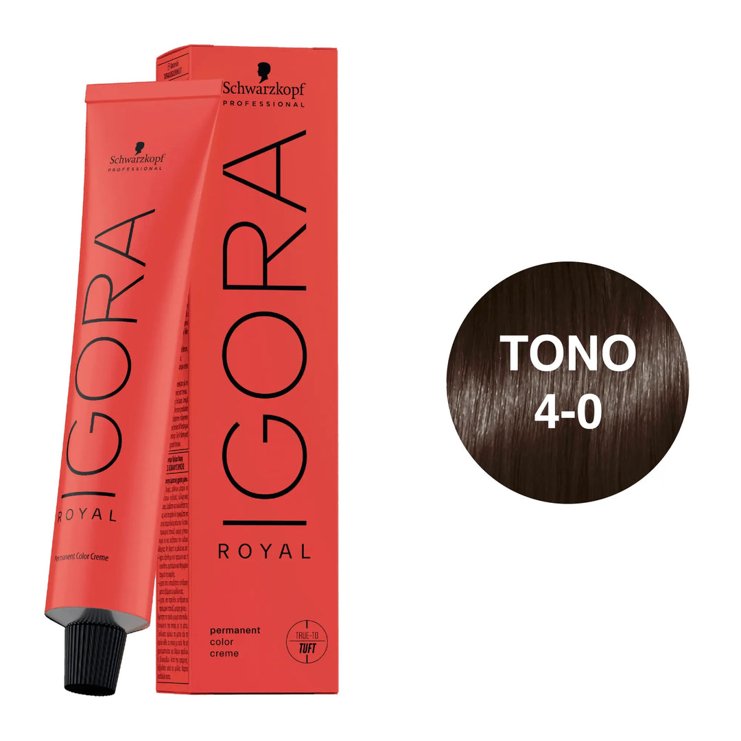 Igora Royal Tono 4-0 Castaño Medio Claro 60mL - Magic Mechas