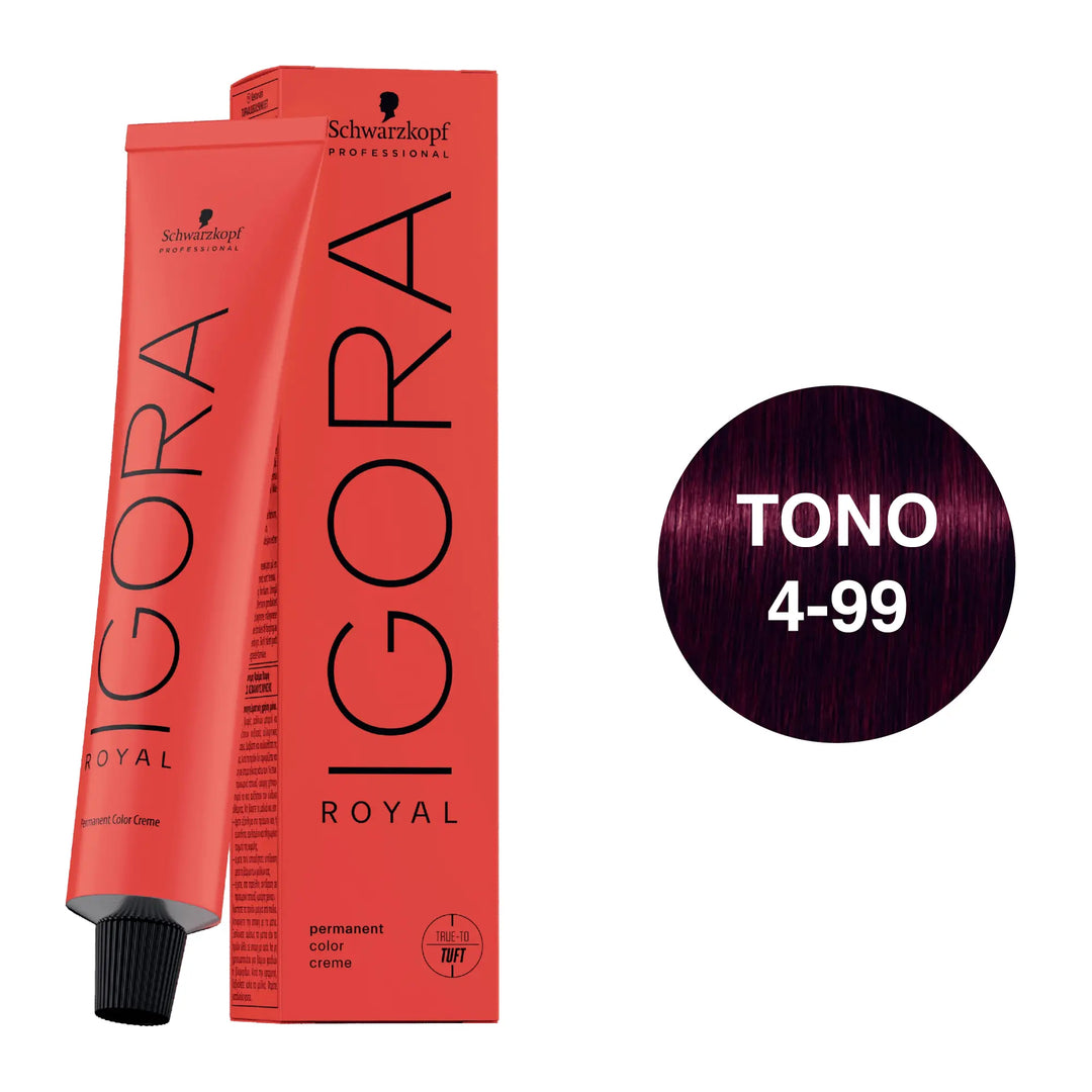 Igora Royal Tono 4-99 Castaño Medio Violeta Intenso 60mL - Magic Mechas