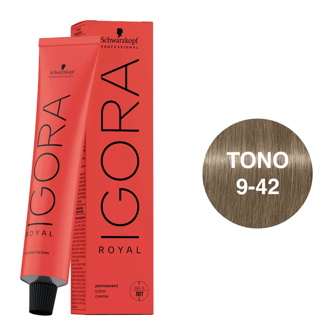 Igora Royal Tono 9-42 Rubio Muy Claro Beige Ceniza 60mL - Magic Mechas