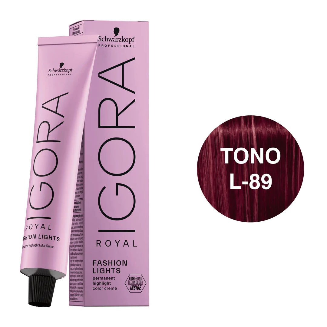 Igora Royal Fashion Lights Tono L-89 Rojo Violeta 60mL - Magic Mechas