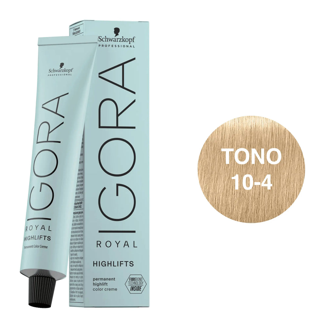 Igora Royal Highlifts Tono 10-4 Rubio Platino Beige 60mL - Magic Mechas
