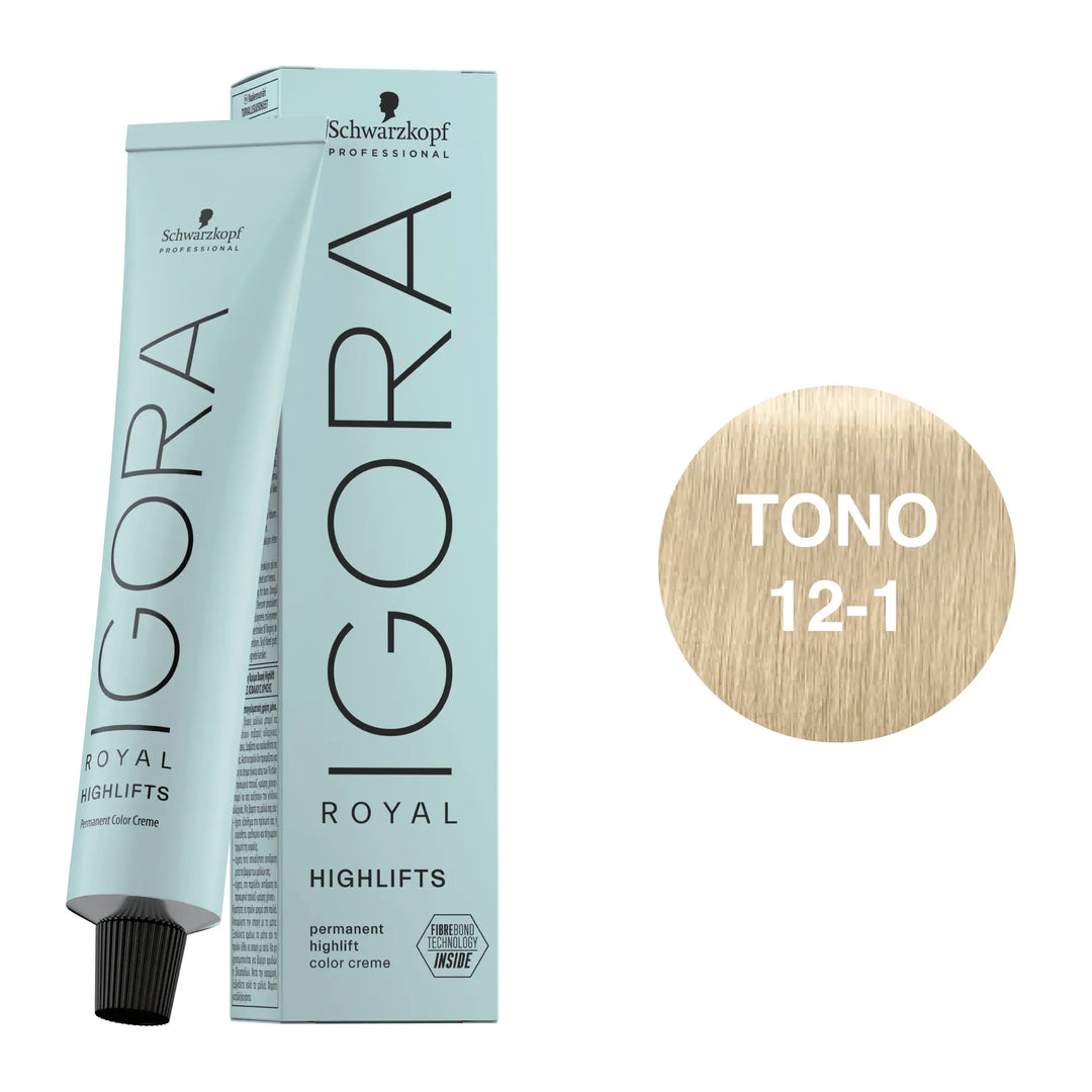 Igora Royal Highlifts Tono 12-1 Super Aclarante Ceniza 60mL - Magic Mechas