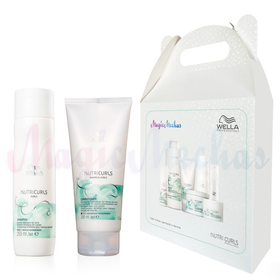 Kit3 Wella Nutricurls Shampoo + Acondicionador Wella