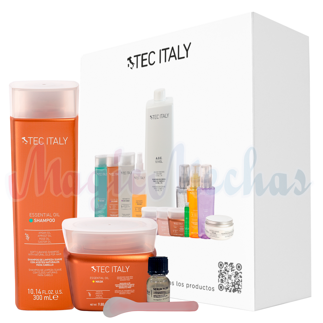Kit Tec Italy Essential Oil Shampoo + Mascarilla+ Obsequio Tec Italy