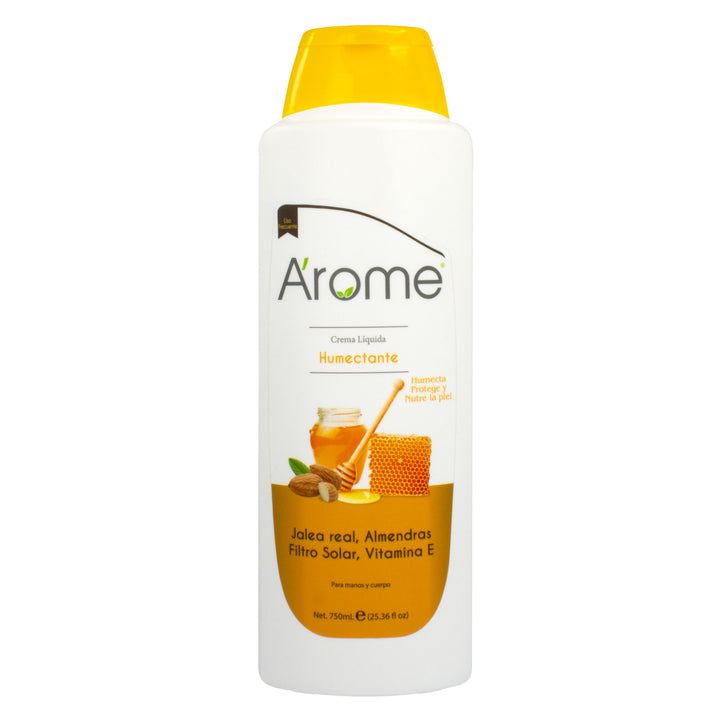 Arome Crema Liquida Jalea Real Y Almendras 750ml Arome