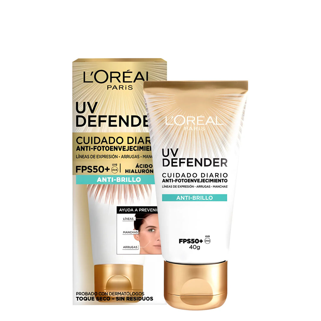 L'Oréal Bloqueador UV Defender Anti-Brillo SPF 50 40ml Loreal Paris