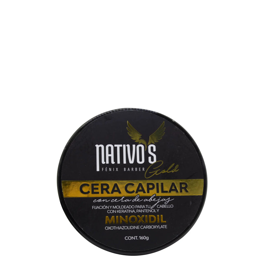 Nativos Cera Capilar Gold con Minoxidil Negra 160gr Nativos