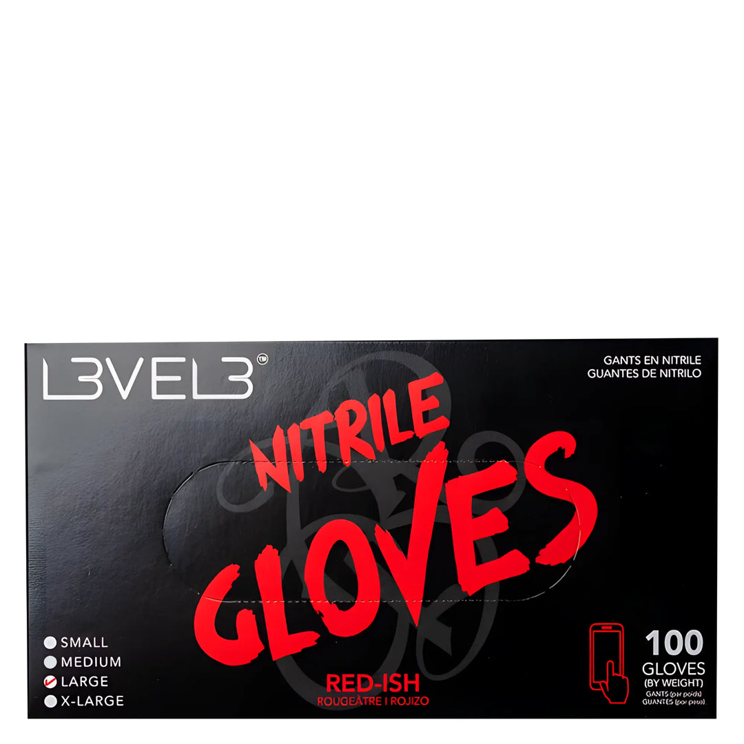 L3vel 3 Guantes Profesionales de Nitrilo Red Talla L L3vel3