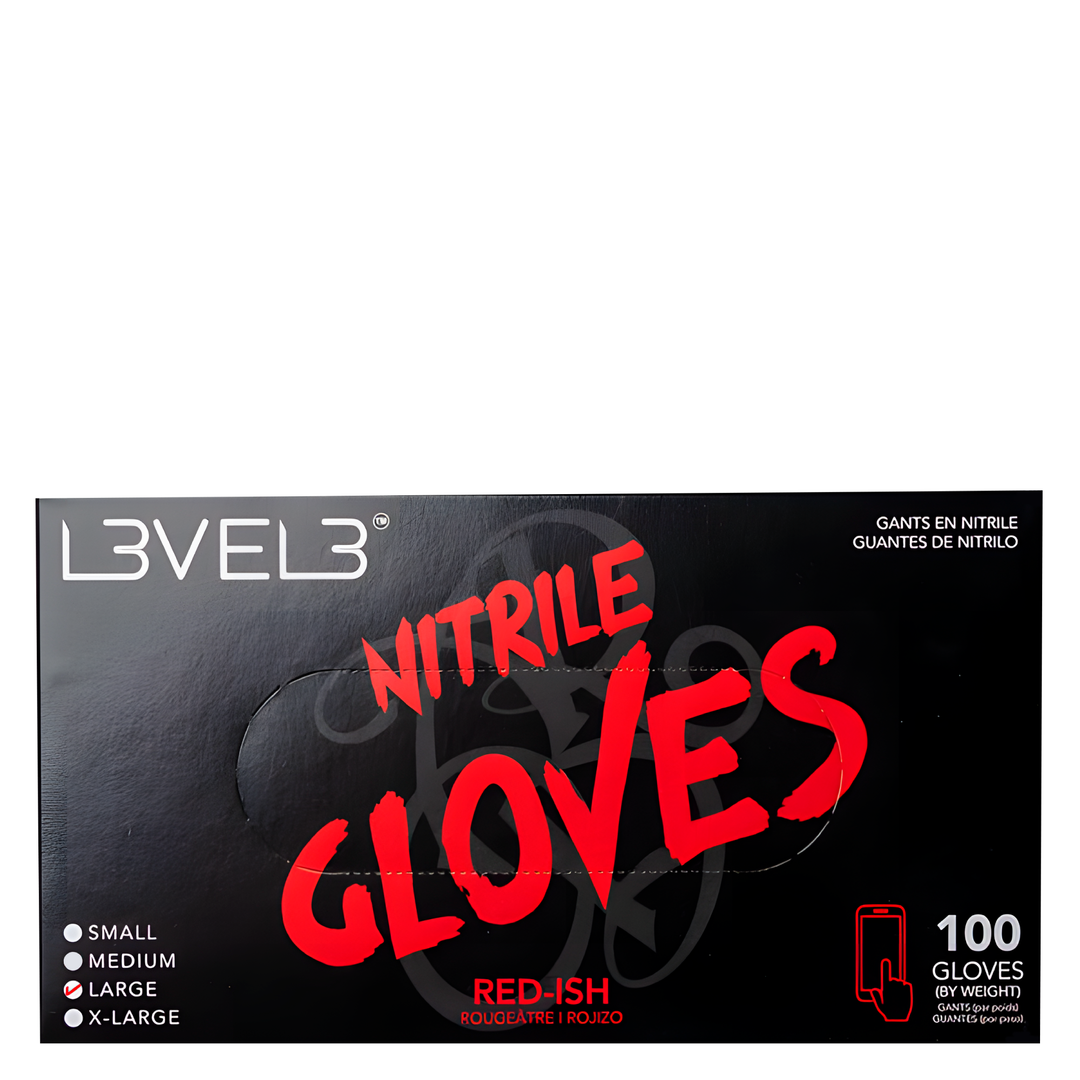 L3vel 3 Guantes Profesionales de Nitrilo Red