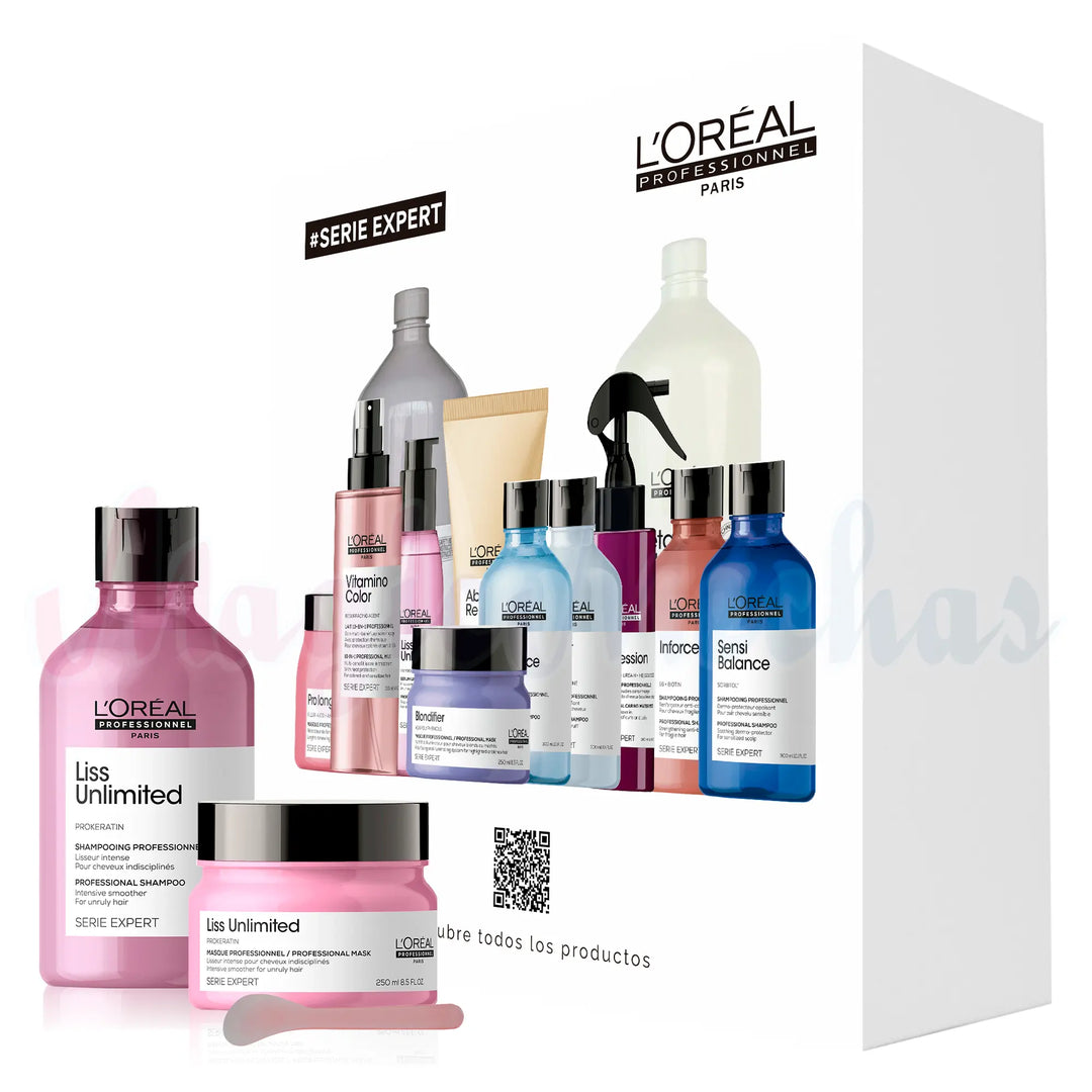 Kit Serie Expert Liss Unlimited Shampoo + Mascarilla Loreal Profesional