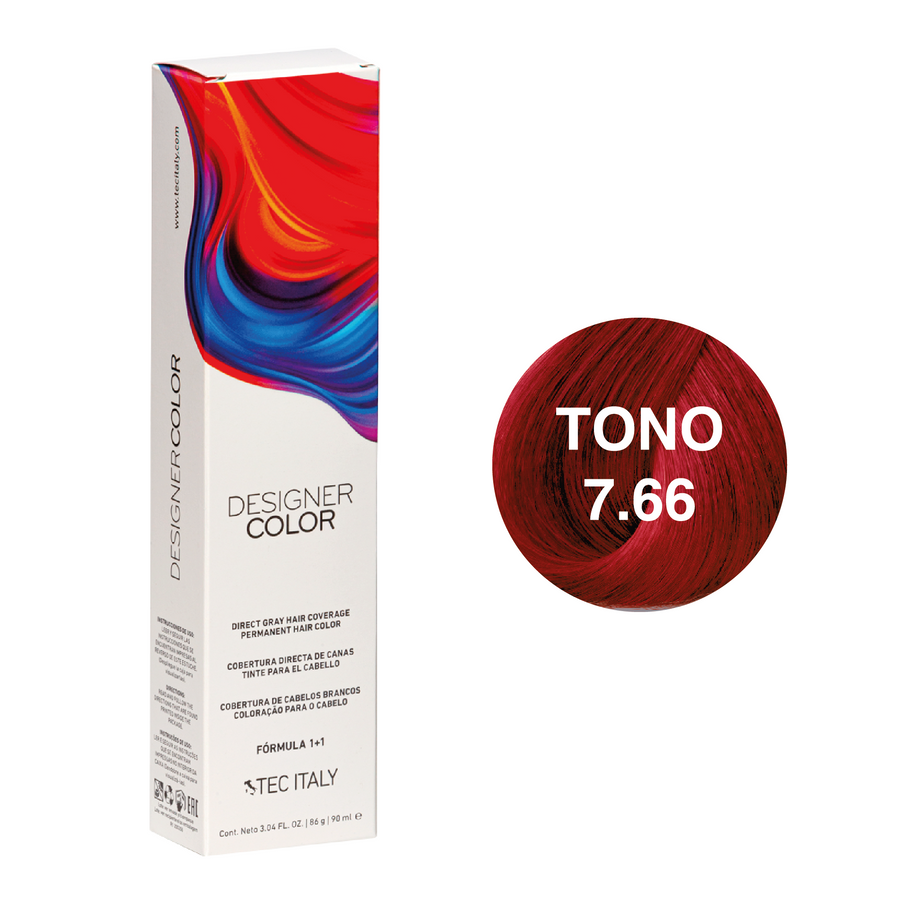 Tec Italy Tinte 7.66 Rubio Rojizo Intenso de 90ml Tec Italy