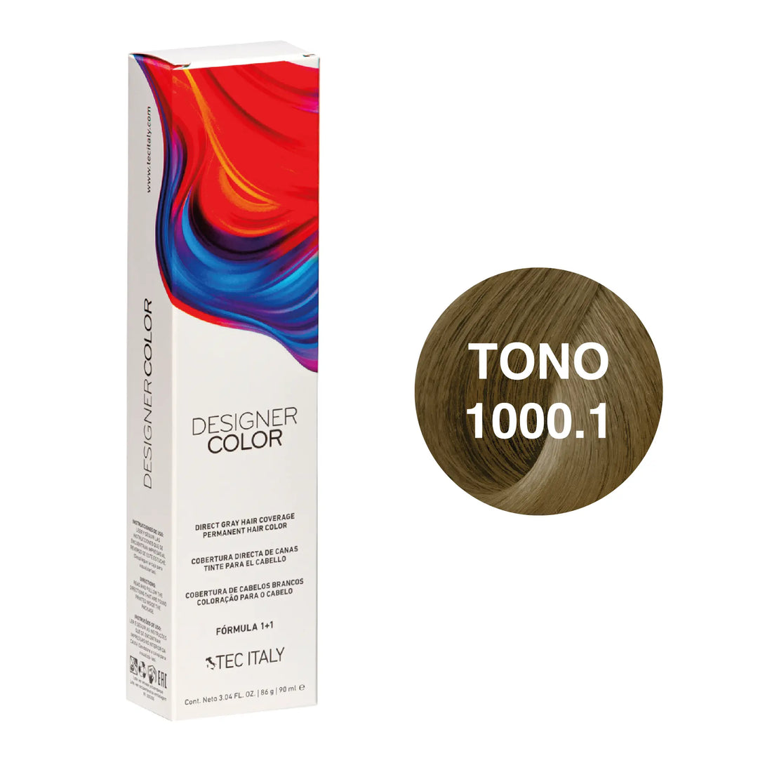 Tinte Tec Italy Designer Color 1000.1 Rubio Clarisimo Cenizo Tec Italy
