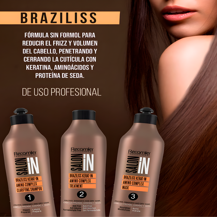 Kit Keraina Braziliss Paso 1-2-3 1000gr