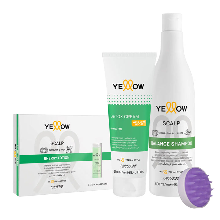 Kit Yellow Scalp Shampoo + Detox Cream + Energy Lotion Yellow