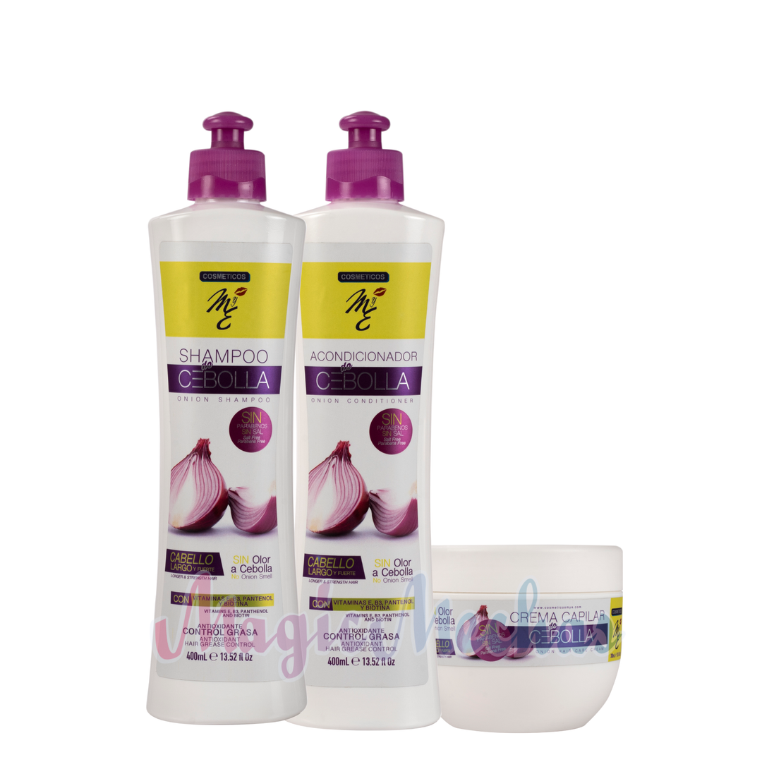 Kit MyE Cebolla Shampoo + Acondicionador + Crema Capilar MYE