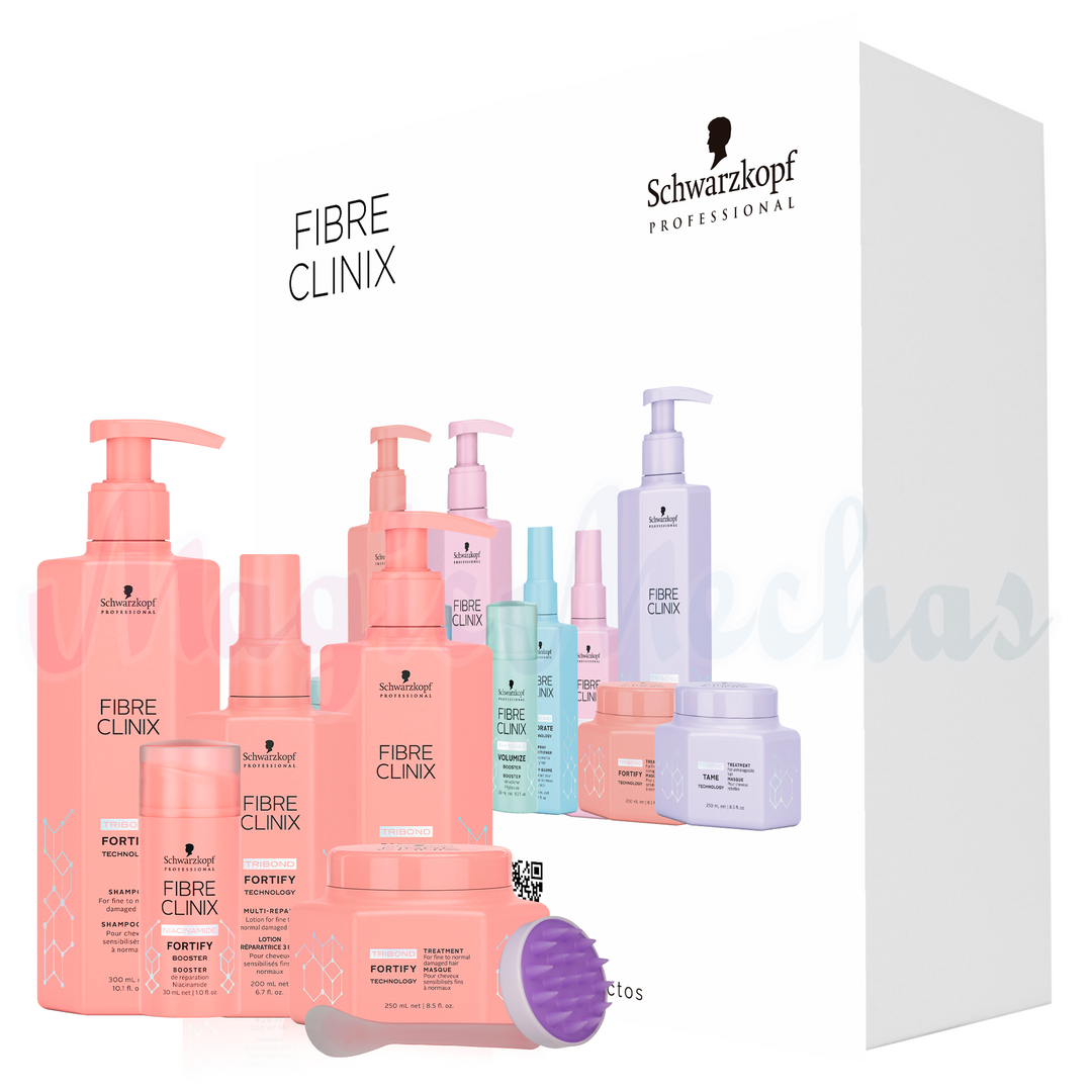 Kit Fibre Clinix Fortify Shampoo + Acondicionador + Tratamiento + Loción + Potenciador Fortificante Schwarzkopf Professional