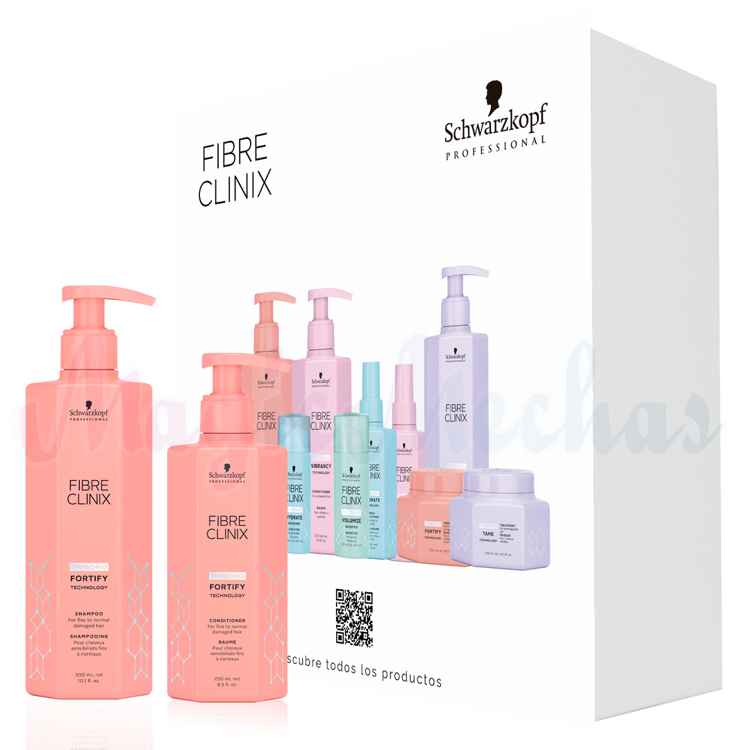 Kit Fibre Clinix Fortify Shampoo + Acondicionador Fortificante Schwarzkopf Professional
