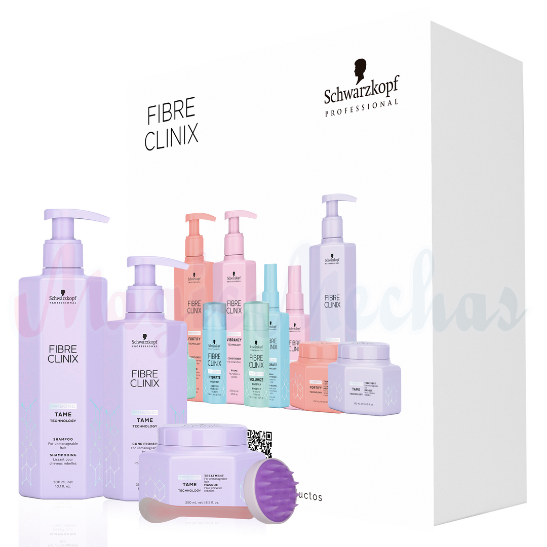 Kit Fibre Clinix Tame Shampoo + Acondicionador + Tratamiento Antiencrespado Schwarzkopf Professional