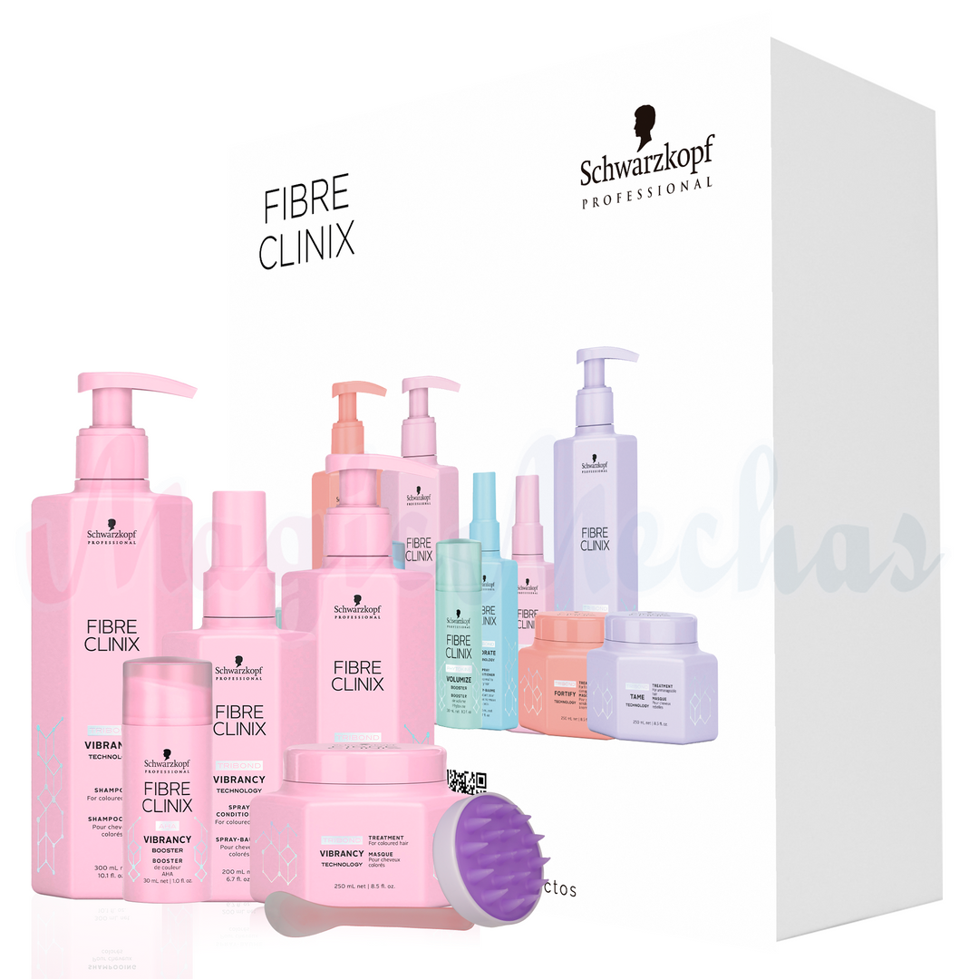 Kit Fibre Clinix Vibrancy Shampoo + Acondicionador + Tratamiento + Spray Acondicionador + Potenciador Color Radiante Schwarzkopf Professional