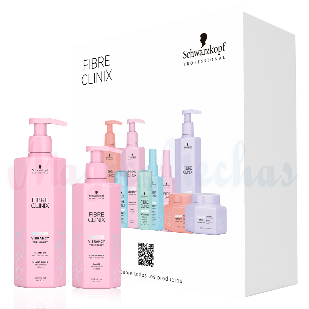 Kit Fibre Clinix Vibrancy Shampoo + Acondicionador Color Radiante Schwarzkopf Professional