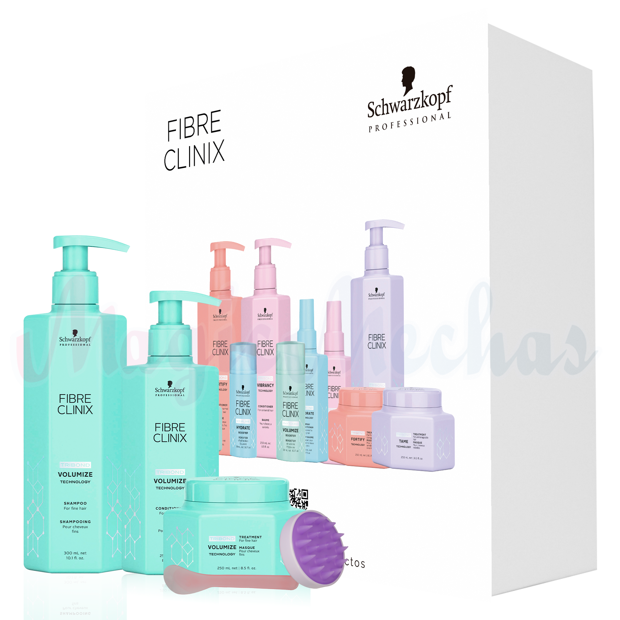 Kit Fibre Clinix Volumize Shampoo + Acondicionador + Tratamiento De Volumen Schwarzkopf Professional