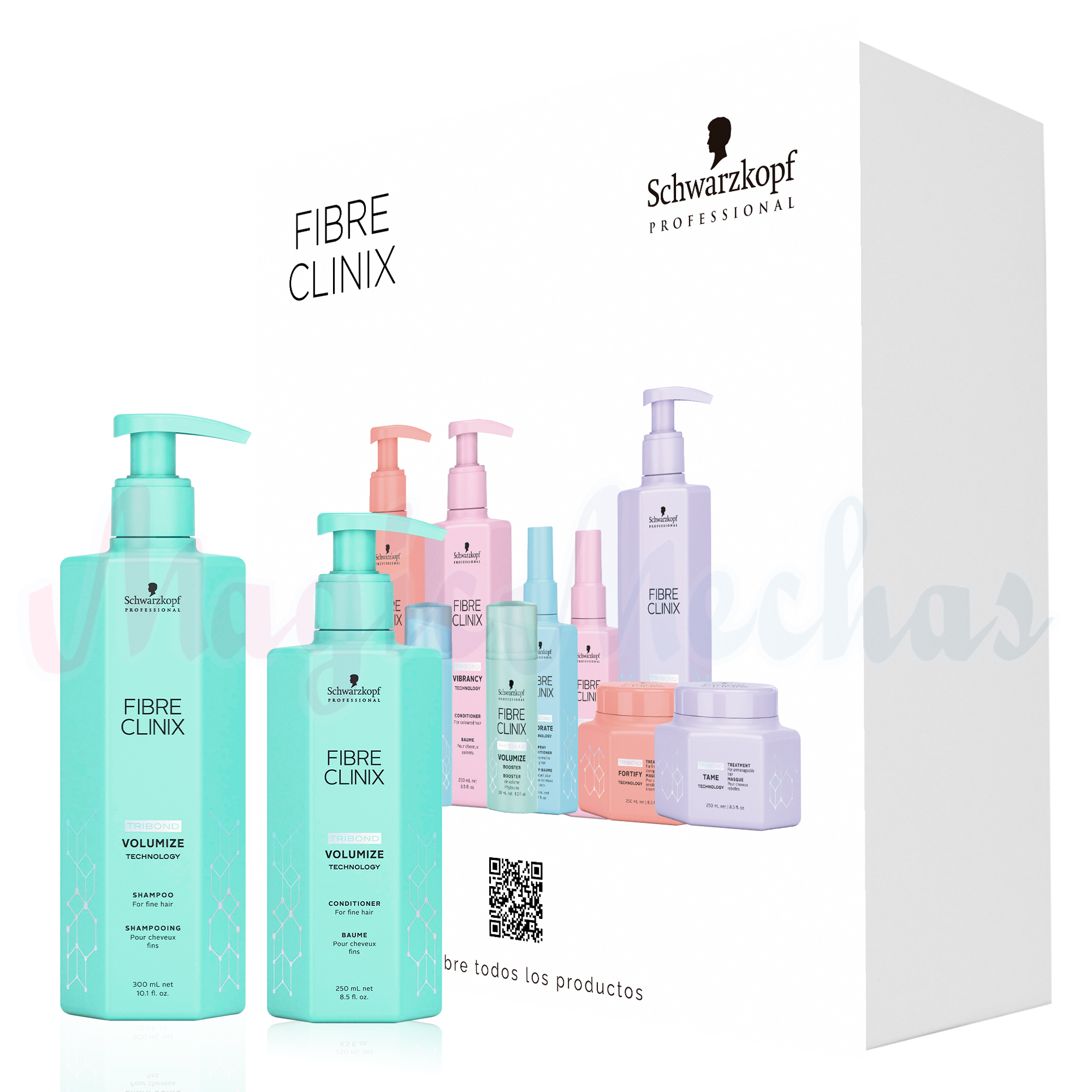 Kit Fibre Clinix Volumize Shampoo + Acondicionador De Volumen Schwarzkopf Professional