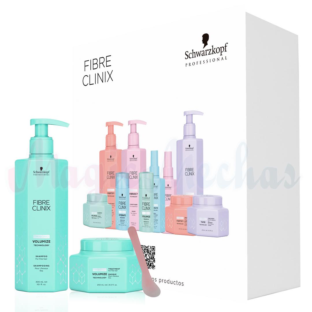 Kit Fibre Clinix Volumize Shampoo + Tratamiento De Volumen Schwarzkopf Professional