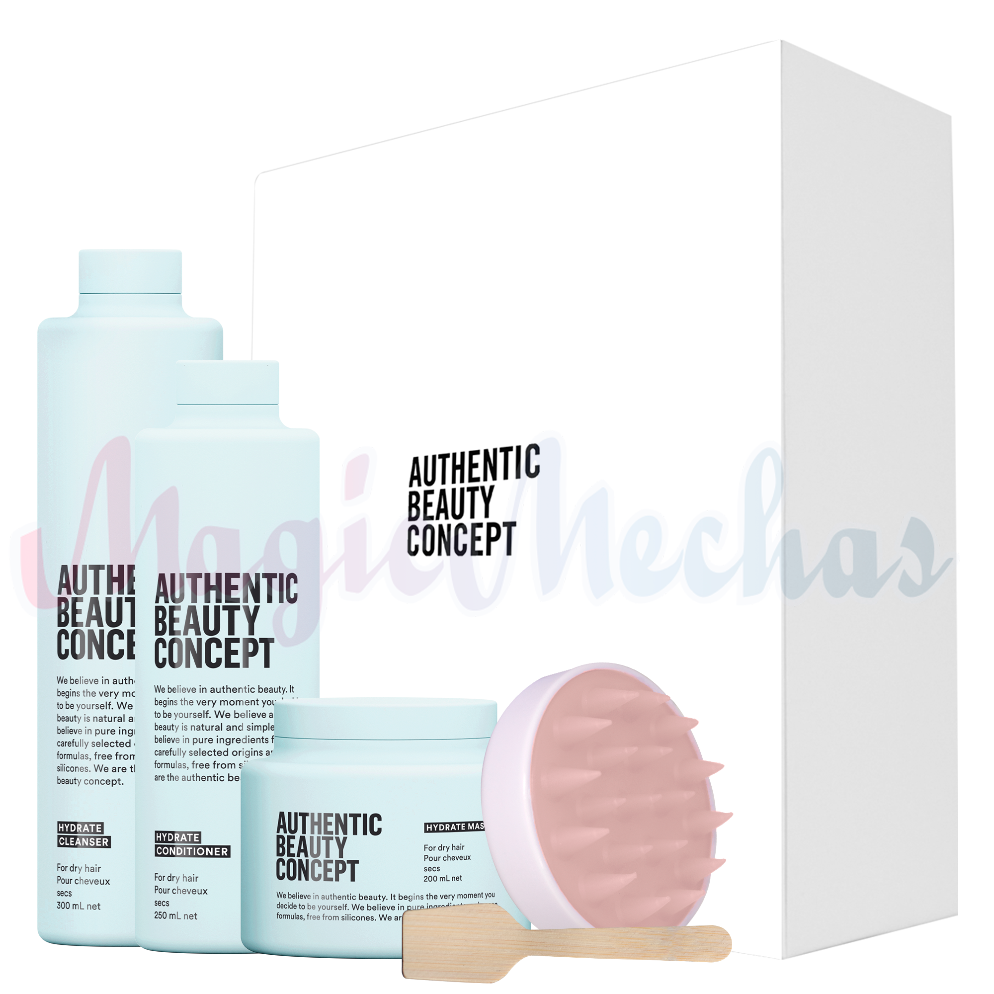 Kit Authentic Beauty Concept Hydrate Shampoo + Acondicionador + Mascarilla + Obsequios. Authentic Beauty Concept