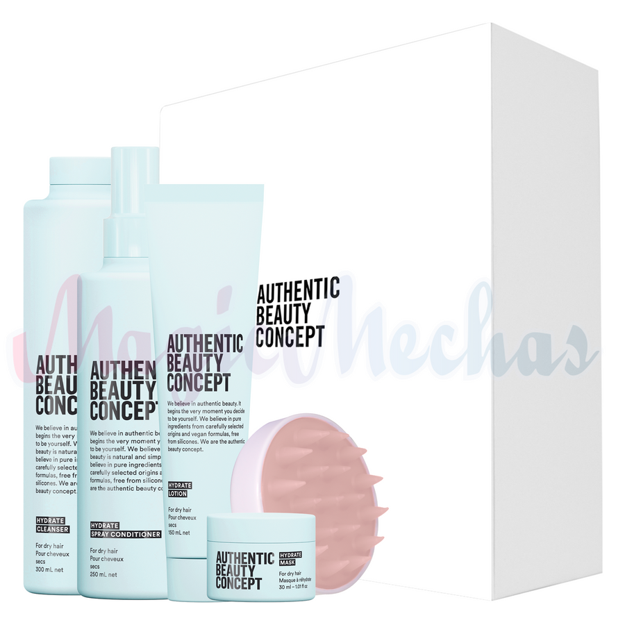 Kit Authentic Beauty Concept Hydrate Shampoo + Acondicionador Spray + Lotion + Obsequios. Authentic Beauty Concept