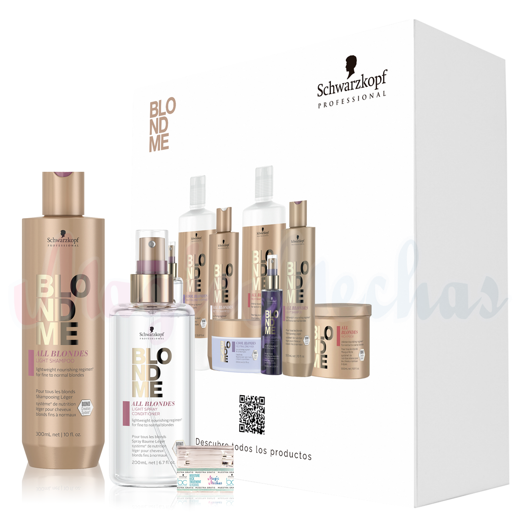Kit Blondme All Blondes Light Shampoo + Acondicionador en Spray Schwarzkopf Professional