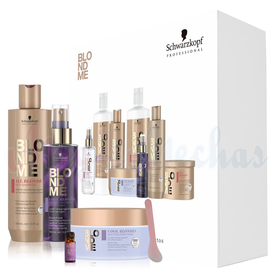 Kit Blondme Cool Blondes Shampoo + Mascarilla + Acondicionador en Spray Schwarzkopf Professional