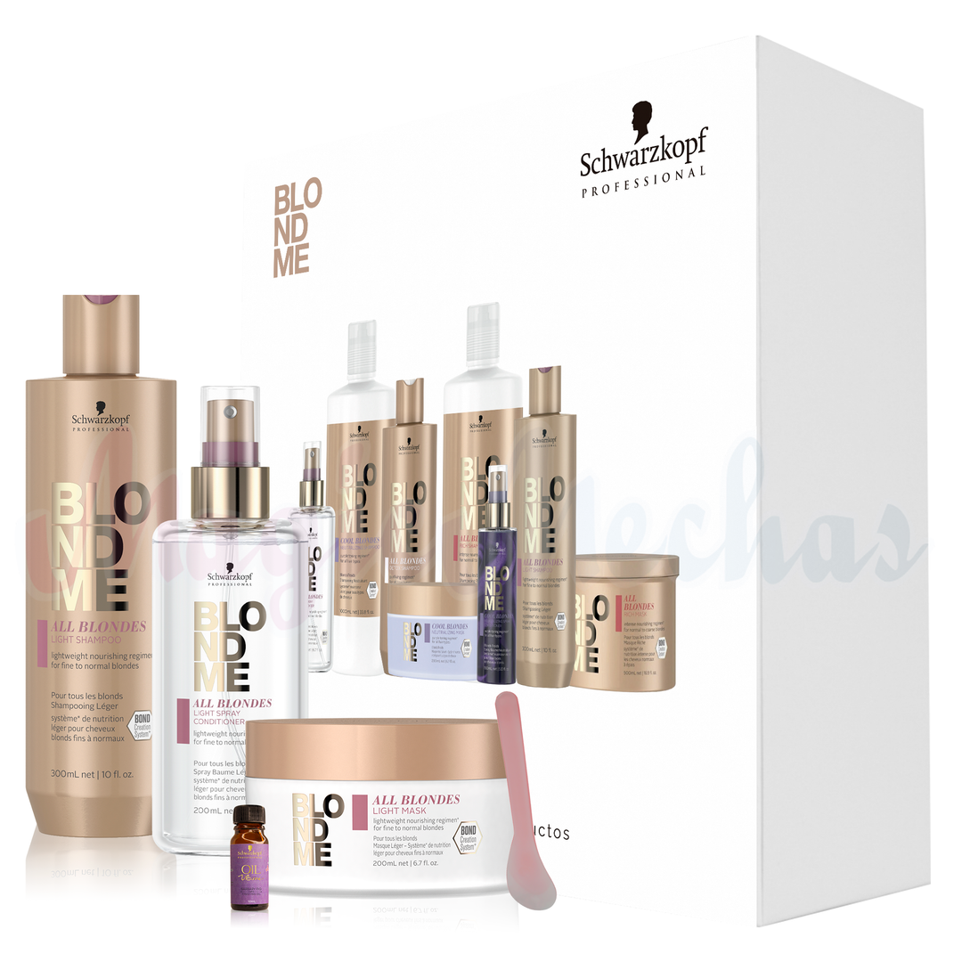 Kit Blondme All Blondes Light Shampoo + Mascarilla + Acondicionador Schwarzkopf Professional