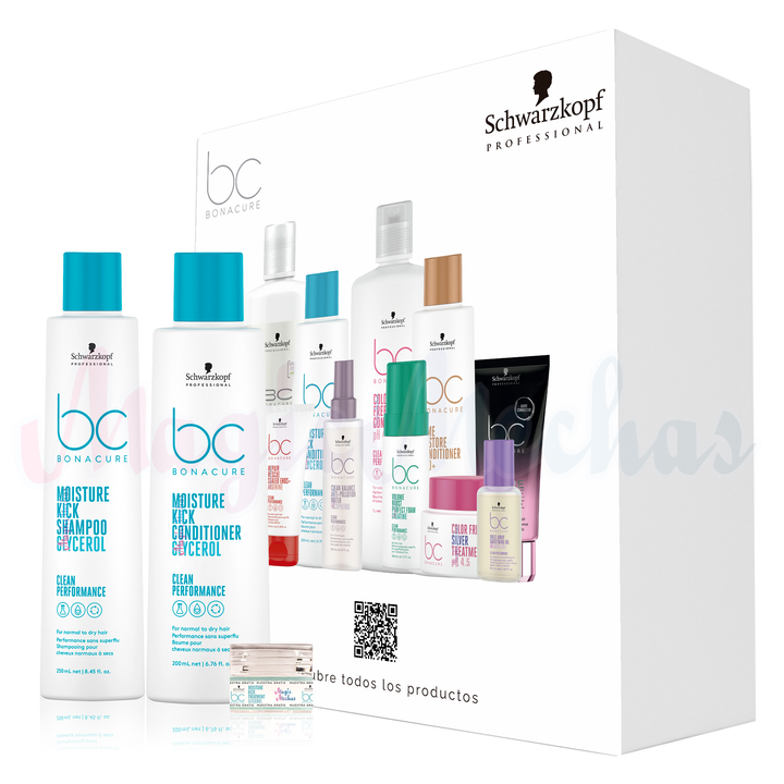 Kit 1 Bonacure Moisture Kick Shampoo + Acondicionador Schwarzkopf Professional