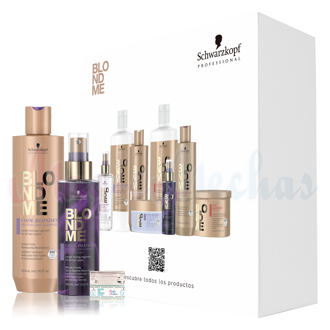 Kit Blondme Cool Blondes Shampoo + Acondicionador en Spray Schwarzkopf Professional